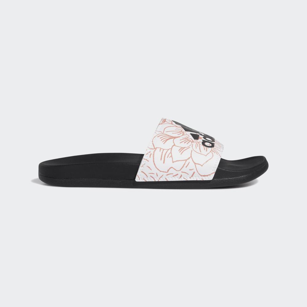 Adidas Women's Adilette Comfort Slides White/Black/Coral Ireland FV6332